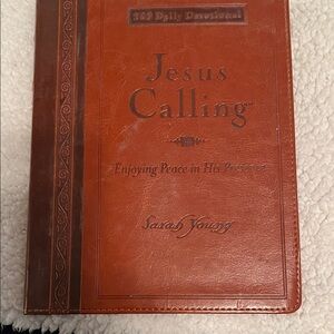 Jesus Calling Brown Leather Devotional Book